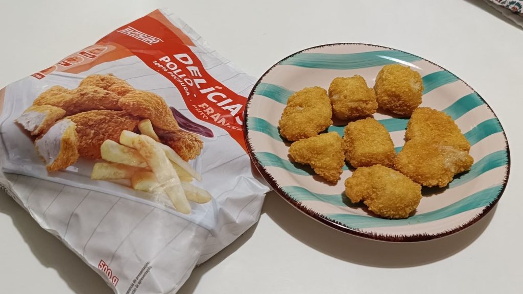 Delicias de pollo de Mercadona hechas en la airfryer